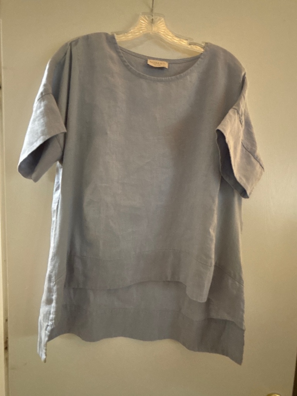 Nomad Slate Blue Short Sleeve Blouse